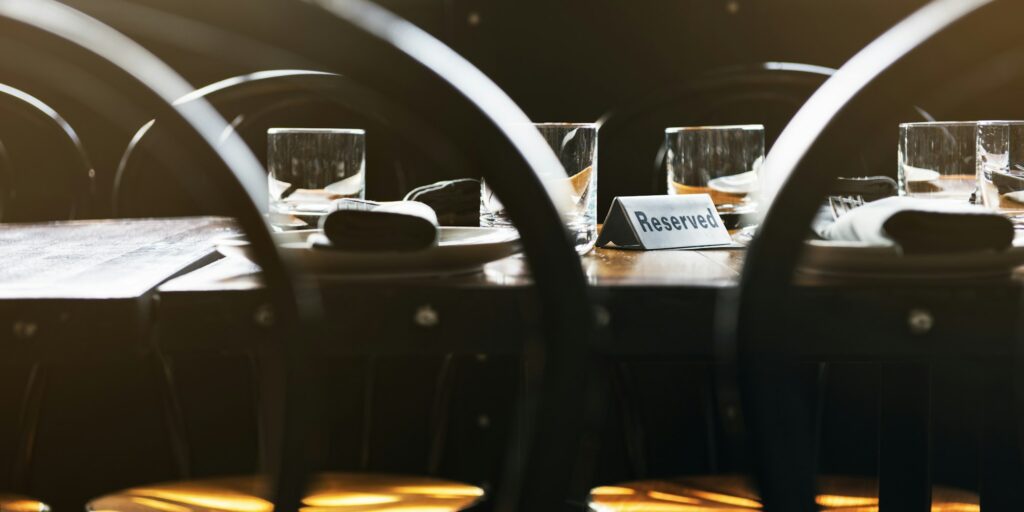 Banquet Reserved Table Celebration Concept
